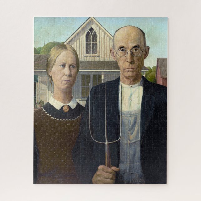 Puzzle Le gothique américain de Grant Wood (Vertical)