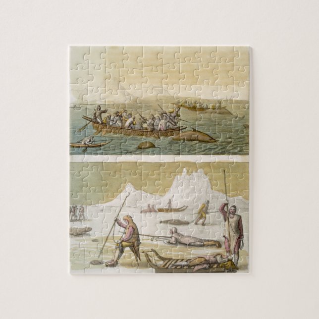 Puzzle Le Groenland : Pêche de baleine et chasse aux (Vertical)