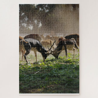Puzzle LE Groupe de Cerfs en Pâture