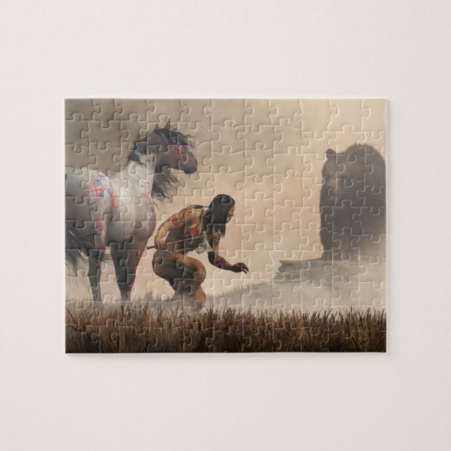 Puzzle Le Guerrier et l'ours (Horizontal)