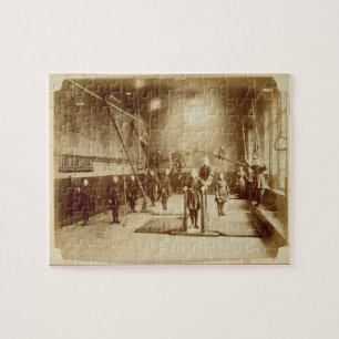 Puzzle Le gymnase de la fille à l'établissement sourd e