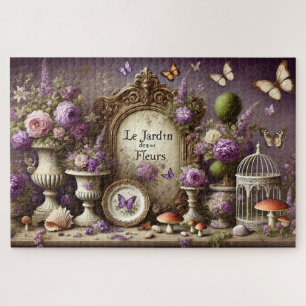 Puzzle Le Jardin des Fleurs Papillon Floral Vintage