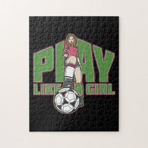 Puzzle Le jeu aiment un football de fille