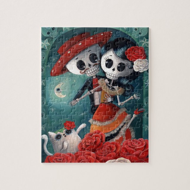 Puzzle Le jour des amants squelettiques morts (Vertical)