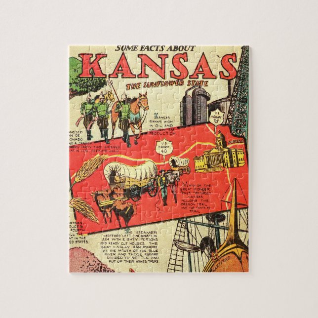 Puzzle Le Kansas l'état de tournesol (Vertical)