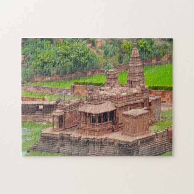 Puzzle Le lac Agasthya temple lac Bhuthanatha Badami (Horizontal)