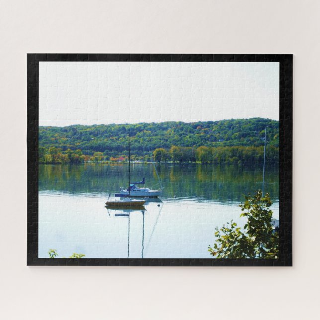 PUZZLE LE LAC CAYUGA EN AUTOMNE (Horizontal)