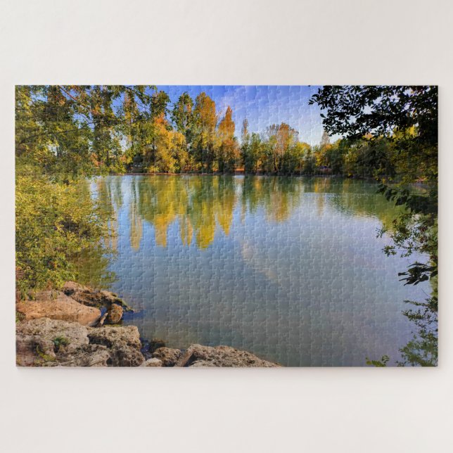 Puzzle Le lac, Villefagnan, Charente, France (Horizontal)