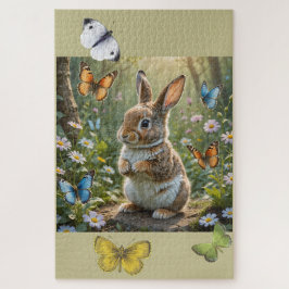 Puzzle Le lapin et les papillons