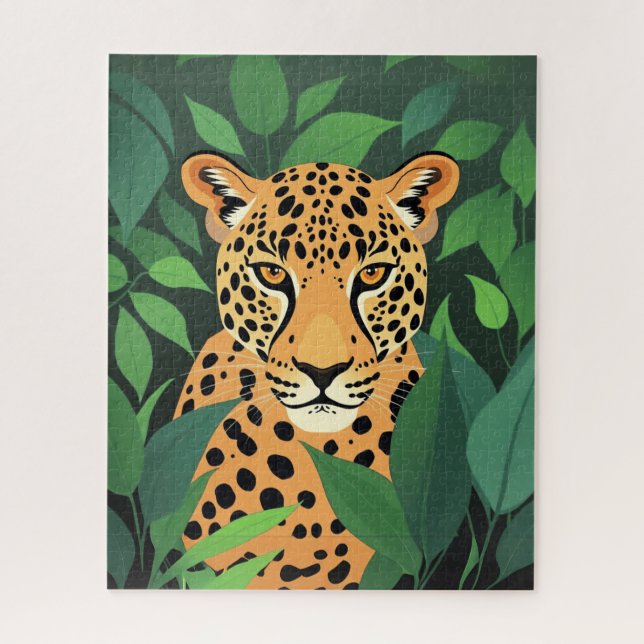 Puzzle Le léopard dans la jungle (Vertical)