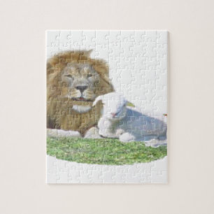 Puzzle Le lion et l'agneau art chrétien