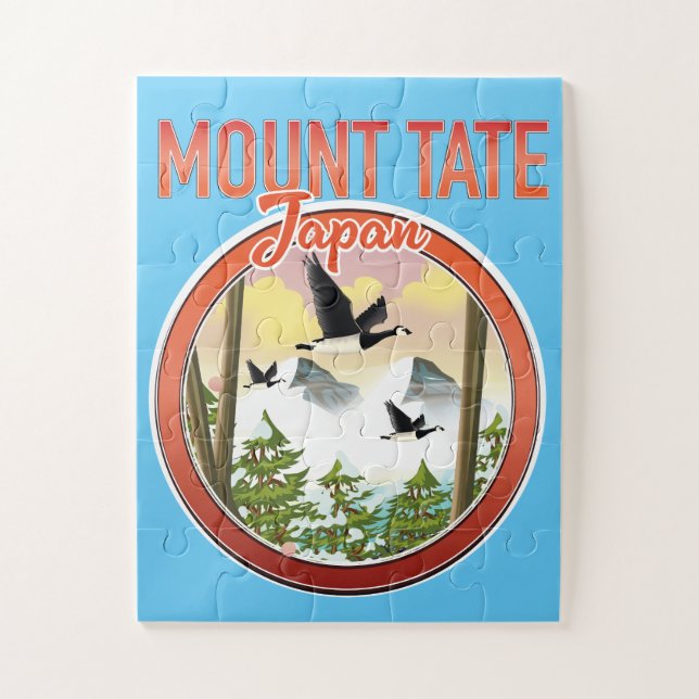 Puzzle Le logo du voyage du Mont Tate Japon (Vertical)