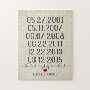 Puzzle Le meilleur jour de notre vie dates spéciales vint