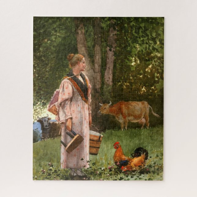 Puzzle Le Milk Maid (Ferme Américaine Traditionnelle) (Vertical)