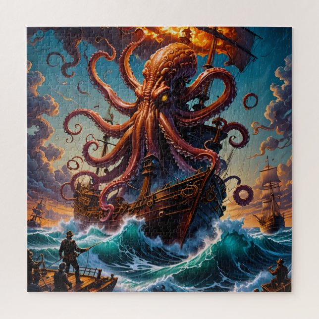 Puzzle Le monstre de la mer de Kraken (Vertical)
