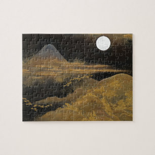 Puzzle Le Mont Fuji au clair de lune - Lumineux :