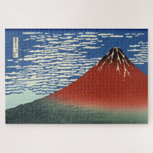 Puzzle Le Mont Fuji par temps clair (Fuji Rouge) (Hokusai