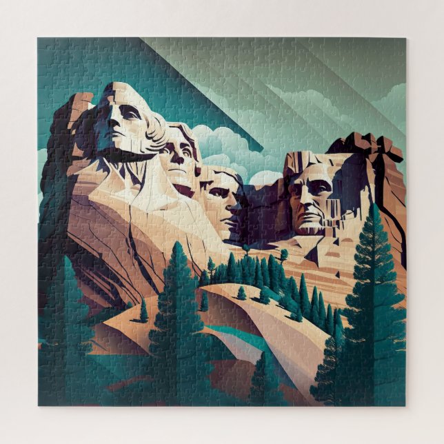 Puzzle Le Monument National du Mont Rushmore (Vertical)