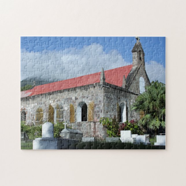 Puzzle Le Niévès, église des Antilles (Horizontal)