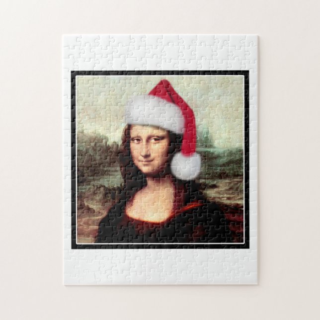 Puzzle Le Père Noël de Mona Lisa (Vertical)