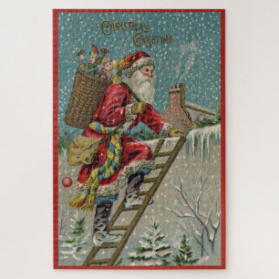 Puzzle Le Père Noël victorien vous envoie un Greeti de No