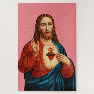 Puzzle Le Portrait d'Art Fin du Sacré-Cœur de Jésus