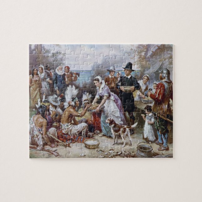 Puzzle Le premier Thanksgiving de Jean Ferris c. 1912 (Horizontal)
