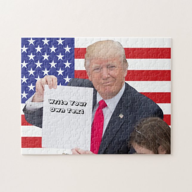 Puzzle Le président Donald Trump - Écrivez votre propre t (Horizontal)