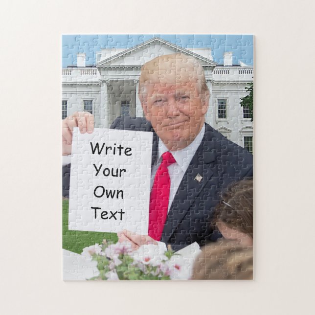 Puzzle Le président Donald Trump - Écrivez votre propre t (Vertical)