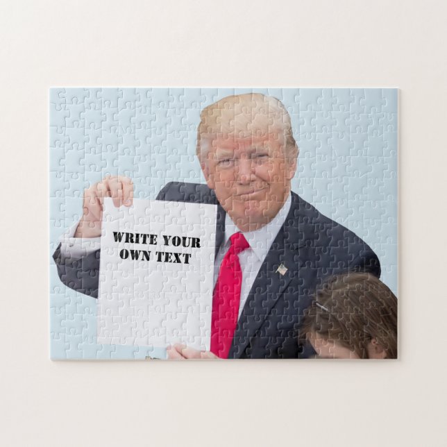 Puzzle Le président Donald Trump - Écrivez votre propre t (Horizontal)