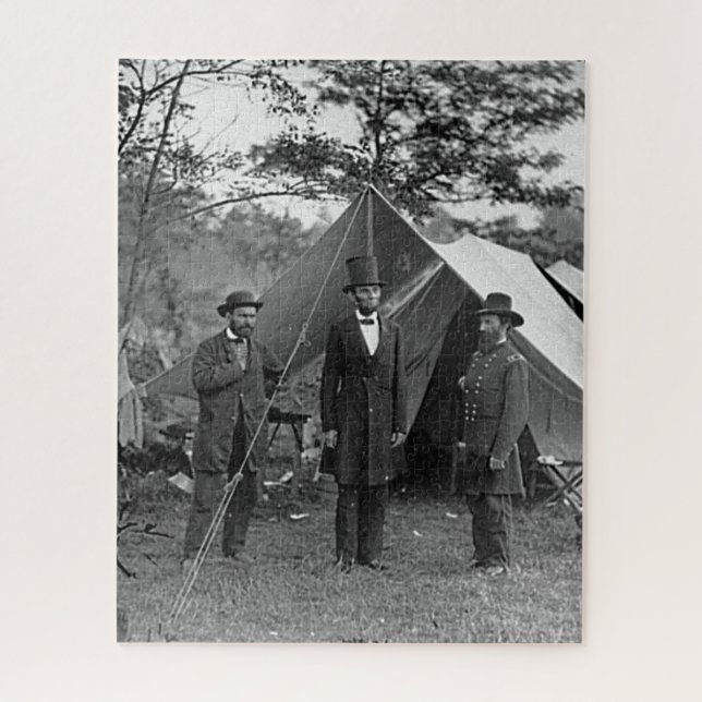 Puzzle Le président Lincoln à Antietam Maryland Guerre ci (Vertical)