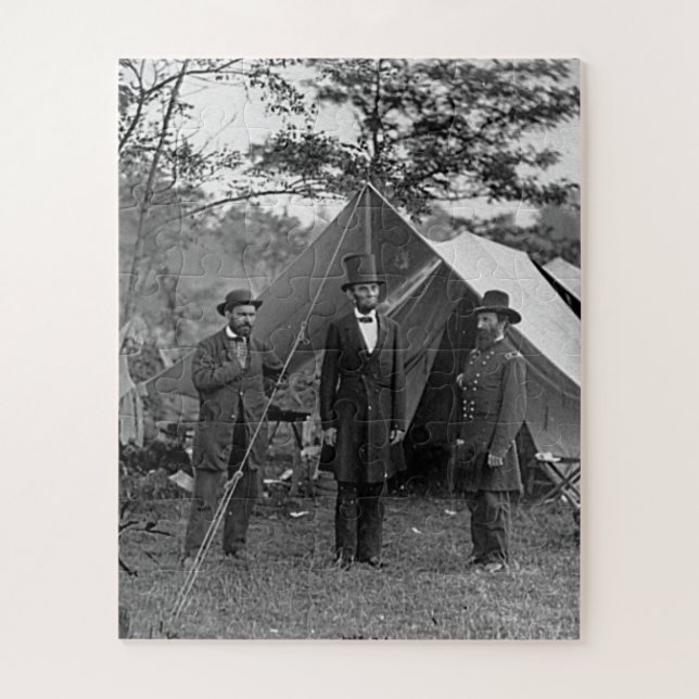 Puzzle Le président Lincoln à Antietam Maryland Guerre ci (Vertical)