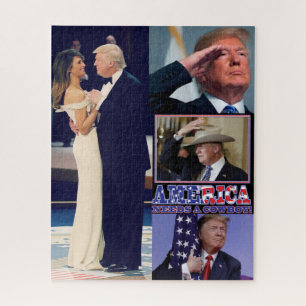 Puzzle Le président Trump - L'Amérique a besoin d'un cowb