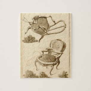 Puzzle Le processus de tapisser une chaise, de 'P.J.