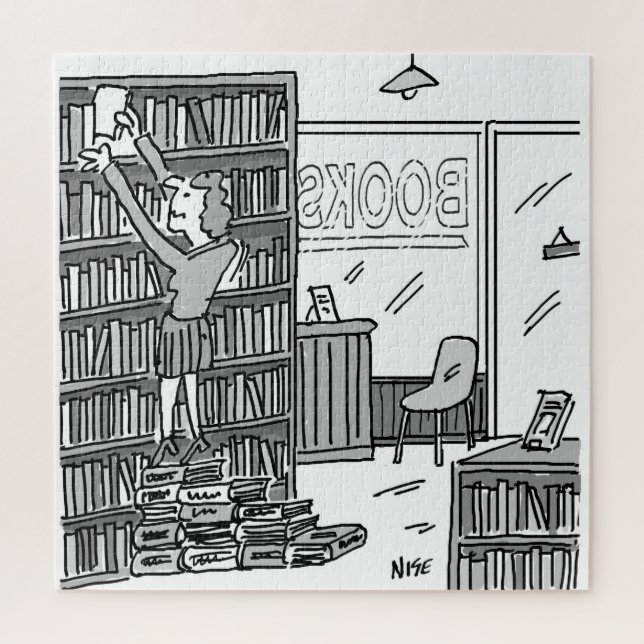 Puzzle Le propriétaire de librairie fait des pas à partir (Vertical)