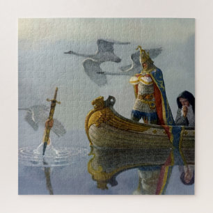 Puzzle « Le roi Arthur prend l'épée » par NC Wyeth