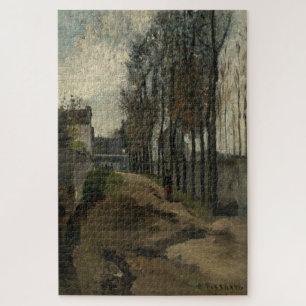 Puzzle Le sentier, paysage hivernal (1862) par Pissarro