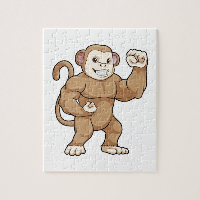 Puzzle Le singe comme culturiste au Bodybuilding (Vertical)
