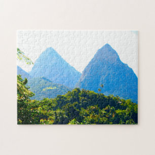 Puzzle Le Twin Piton Peaks Sainte Lucie.