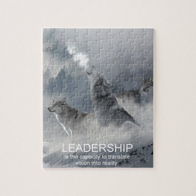 Puzzle leadership motivation inspiration citation (Vertical)