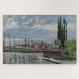 Puzzle L'écluse à Pontoise (1872) par Camille Pissarro