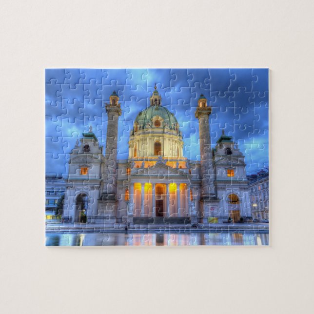 Puzzle L'église de Charles de saint à Vienne, Autriche (Horizontal)