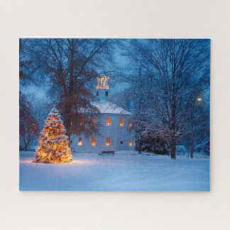 Puzzle L'église ronde du Vermont à Noël