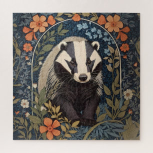 Puzzle L'élégant Badger inspiré William Morris
