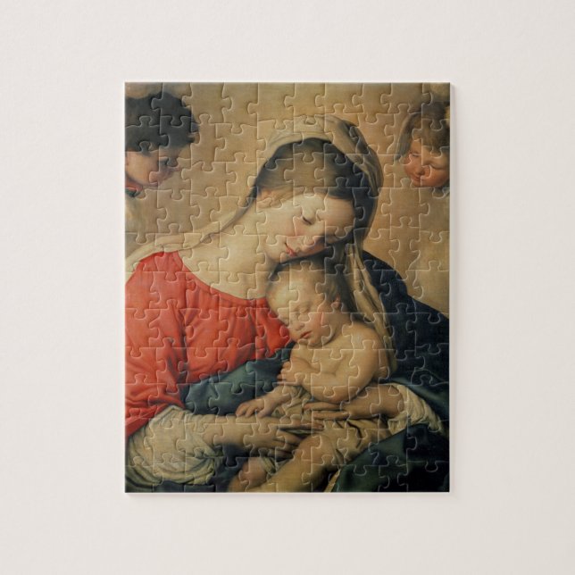 Puzzle L'enfant de sommeil du Christ (huile sur la toile) (Vertical)