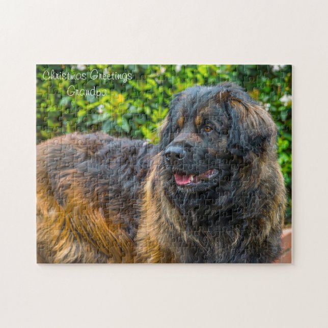 Puzzle Leonberger Dog. (Horizontal)
