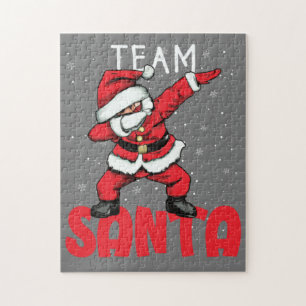 Puzzle L'Équipe Père Noël Dabbing Père Noël Dans Le Noël