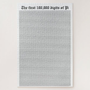Puzzle Les 100 000 premiers chiffres de Pi