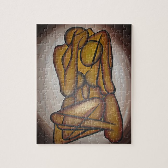 Puzzle Les Amateurs Abstraits Art Contemporain En Ocre Et (Vertical)