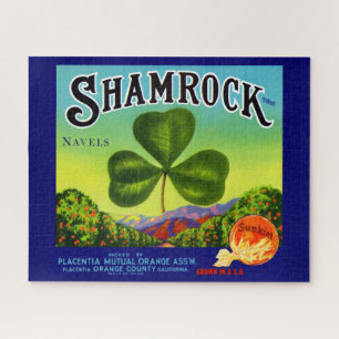 Puzzle Les années 1930 étiquette  Shamrock Navel Oranges
